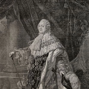 Portrait of Louis XVI (1754-93) (engraving)