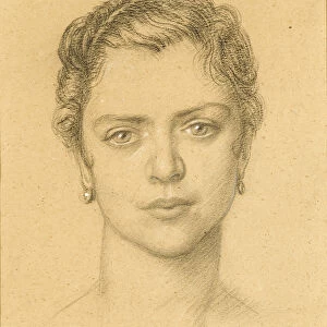 Portrait of Mabel Lethbridge (chalk & pencil)