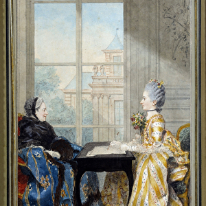 Portrait of Madame du Moutier and Mademoiselle La Ville