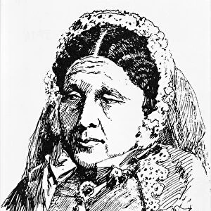 Portrait of Mary Seacole (1805-81) (engraving) (b / w photo)