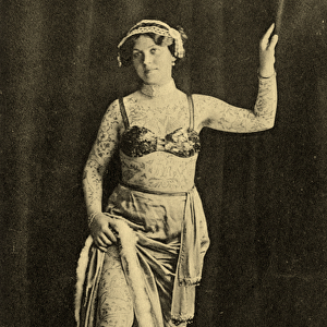 Portrait of Maud, The Tattooed Lady, c. 1905 (b / w photo)