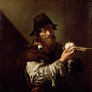 Portrait of an Old Man with an Onion (oil on canvas)