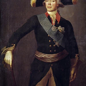 Portrait of Paul I (1754-1801) Emperor of Russia Painting by Stepan Semenovich Shchukin
