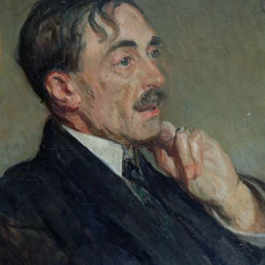 Portrait of Paul Valery, 1923 (oil on canvas)