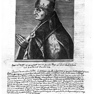 Portrait of Pope John XXII (1244-1334) (engraving)