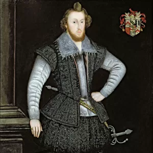Portrait of Sir Edward Fox of Gwrrnego (oil on canvas)