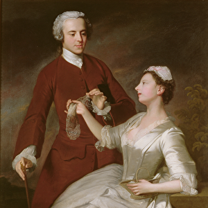 Portrait of Sir Edward and Lady Turner, 1740 (oil on canvas)