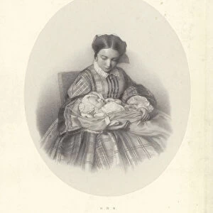 Portrait of Victoria, Princess Royal, with her son, Frederick William Victor Albert (engraving)