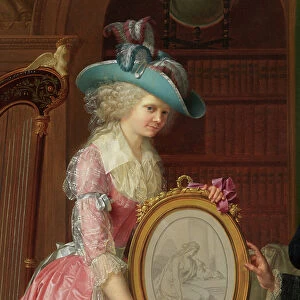 Detail of Portrait of the Villers family, 1790 (oil on canvas)