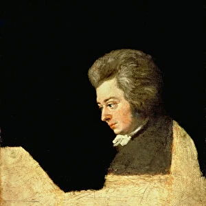 Portrait of Wolfgang Amadeus Mozart (1756-91) at the Piano, 1789 (oil on canvas)