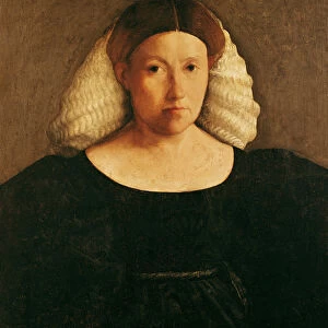 Portrait of a Woman with a White Hairnet (oil on panel)