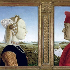 Portraits of Duke Federico da Montefeltro (1422-82) and Battista Sforza, c. 1465
