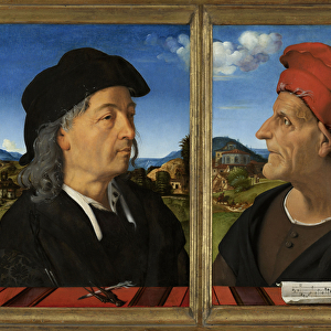 Portraits of Giuliano and Francesco Giamberti da Sangallo, 1482-5 (oil on panel)