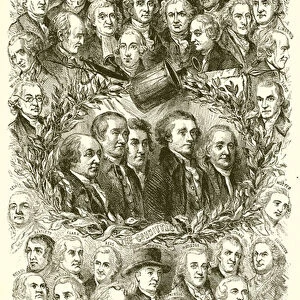 Portraits of the Signers of the Declaration of Independence (engraving)