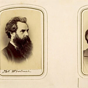 Portraits of Thomas Woolner and John Ruskin (sepia photo)