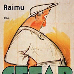 Poster advertising the film, Cesar with Raimu