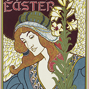 Poster advertising Prangs Easter Publications, 1896 (colour litho)