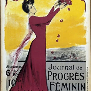 Poster of "La francaise", journal of womens progress. Call for subscription. Illustration by Alice Kub-Casalonga (1875-1948) 1927 Paris, Museum of the Two World Wars. Rights reserved