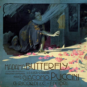 Poster for opera "Madame Butterfly"by Giacomo Puccin, 1906