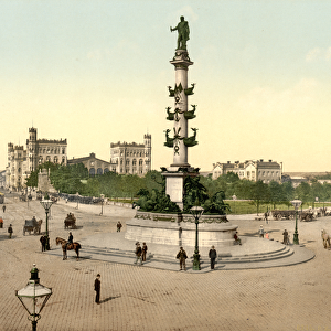 The Praterstern, Vienna, Austro-Hungary, c. 1900 (photochrome)