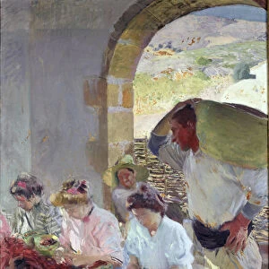 Preparing the Dry Grapes, 1890 (oil on canvas)