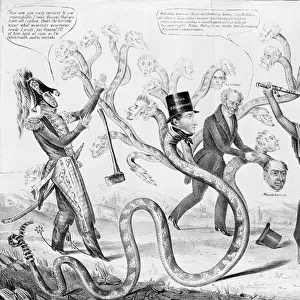 President Andrew Jackson (1767-1845) slaying the Hydra (litho)