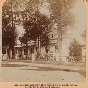 President Krugers Home at Pretoria, South Africa, 1901 (b / w photo)