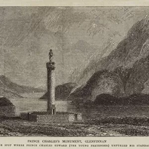 Prince Charless Monument, Glenfinnan (engraving)