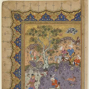 A prince hunting, c. 1600 (opaque watercolor, ink and gold on paper)