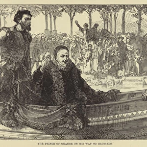 The Prince of Orange on his Way to Brussels (engraving)