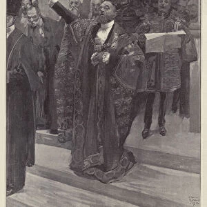 Proclaiming the Kings Coronation at the Royal Exchange (litho)