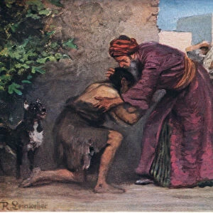 The prodigal son, from Hulberts Story of the Bible published by The John Winston