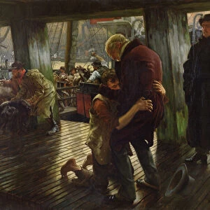 The Prodigal Son in Modern Life: The Return, 1880 (oil on canvas) (for sketch see 45478)