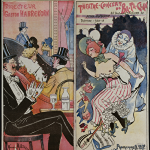Programme for the Ba-ta-clan Cafe Concert, c. 1905 (colour litho)