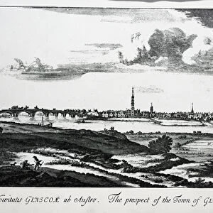 The Prospect of the Town of Glasgow from ye South, from Theatrum Scotiae by John Slezer