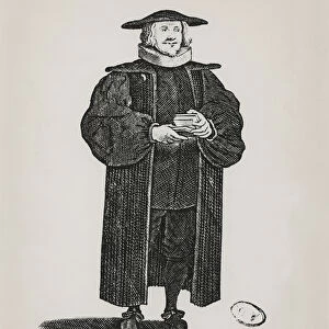 A Protestant pastor at the end of the 17th century (engraving)