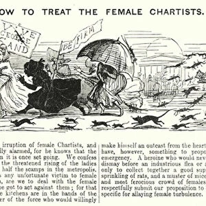 Punch cartoon: How to treat the female chartists (engraving)
