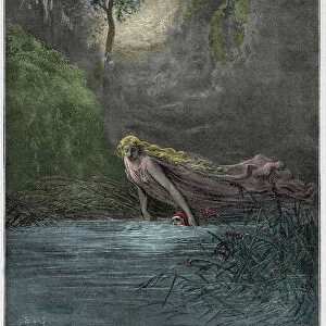Purgatorio, Canto 31 : Dante submerged in the River Lethe