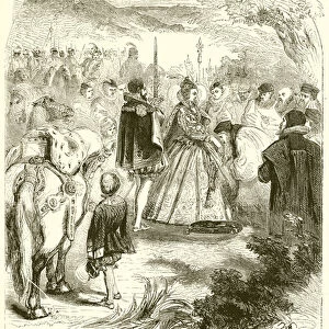 Queen Elizabeth acknowledged by the Bishops (engraving)