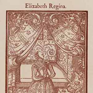 Queen Elizabeth I, title page of A Booke of Christian Prayers, 16th Century (engraving)