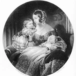 The Queen, The Princess Royal and The Prince of Wales, engraved by R. Piercy, 1842