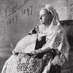 Queen Victoria (1819-1901) The authorised Diamond Jubilee photograph, 1897 (b / w photo)