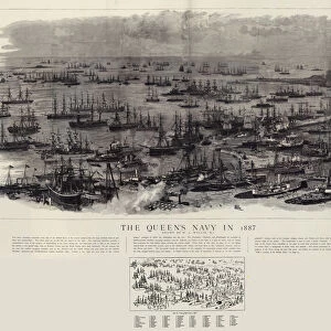 The Queens Navy in 1887 (engraving)