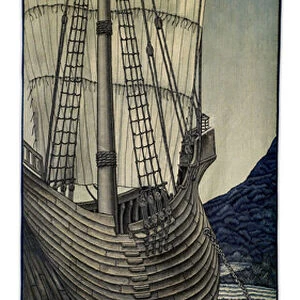 Quest for the Holy Grail Tapestries - Panel 5 - The Ship, 1900
