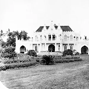 Raden Salehs House, Cikini, Java, c. 1872 (b / w photo)