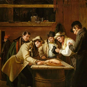 The Raffle (Raffling for the Goose), 1837 (oil on mahogany)