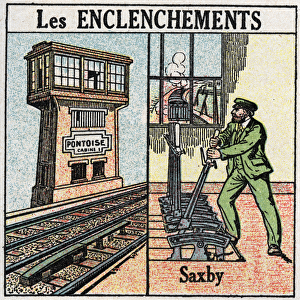 Railways: interlocking. A railroad using a Saxby individual levers station