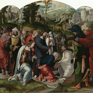 The Raising of Lazarus, centre panel of the triptych, c. 1530 (oil on panel)