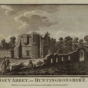 Ramsey Abbey, in Huntingdonshire (engraving)
