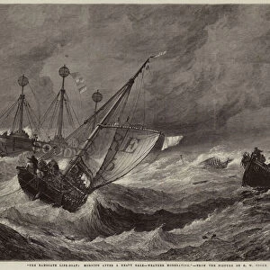 The Ramsgate Life-Boat, Morning after a Heavy Gale, Weather moderating (engraving)